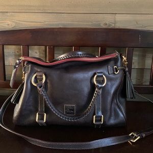 Dooney & Bourke Black Flourintine Medium Satchel